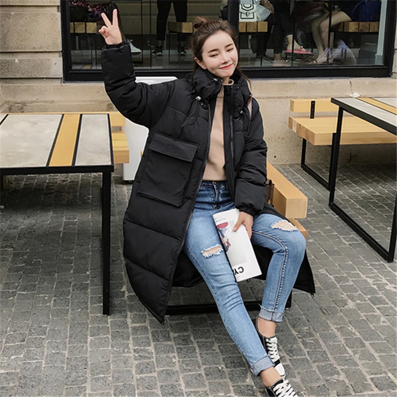 Kpop Harajuku 2018 Winter Women's Parkas Thick Warm Jacket with Long ...