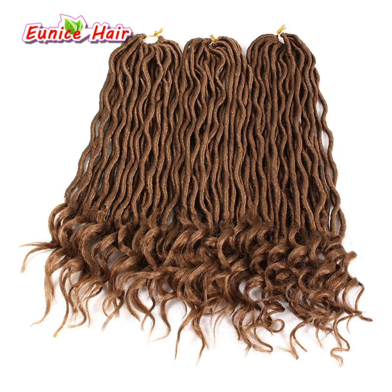 20 дюймов 24 корня/пакет Faux locs Curly темно-коричневого цвета, на крючках, косички, волосы евники коса с эффектом деграде(переход от темного к T1B/27/30, синтетические волосы, для увеличения объема