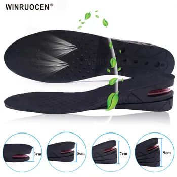 

3-9cm Height Increase Insole Cushion Height Lift Adjustable Cut Shoe Heel Insert Taller ShockArch Support Absorbant Foot Pad