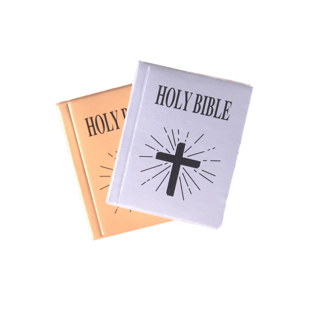 

2019 Mini English Edition Holy Bible Book Scene Decoration Dolls Accessories Dollhouse Miniature 1/6 Scale