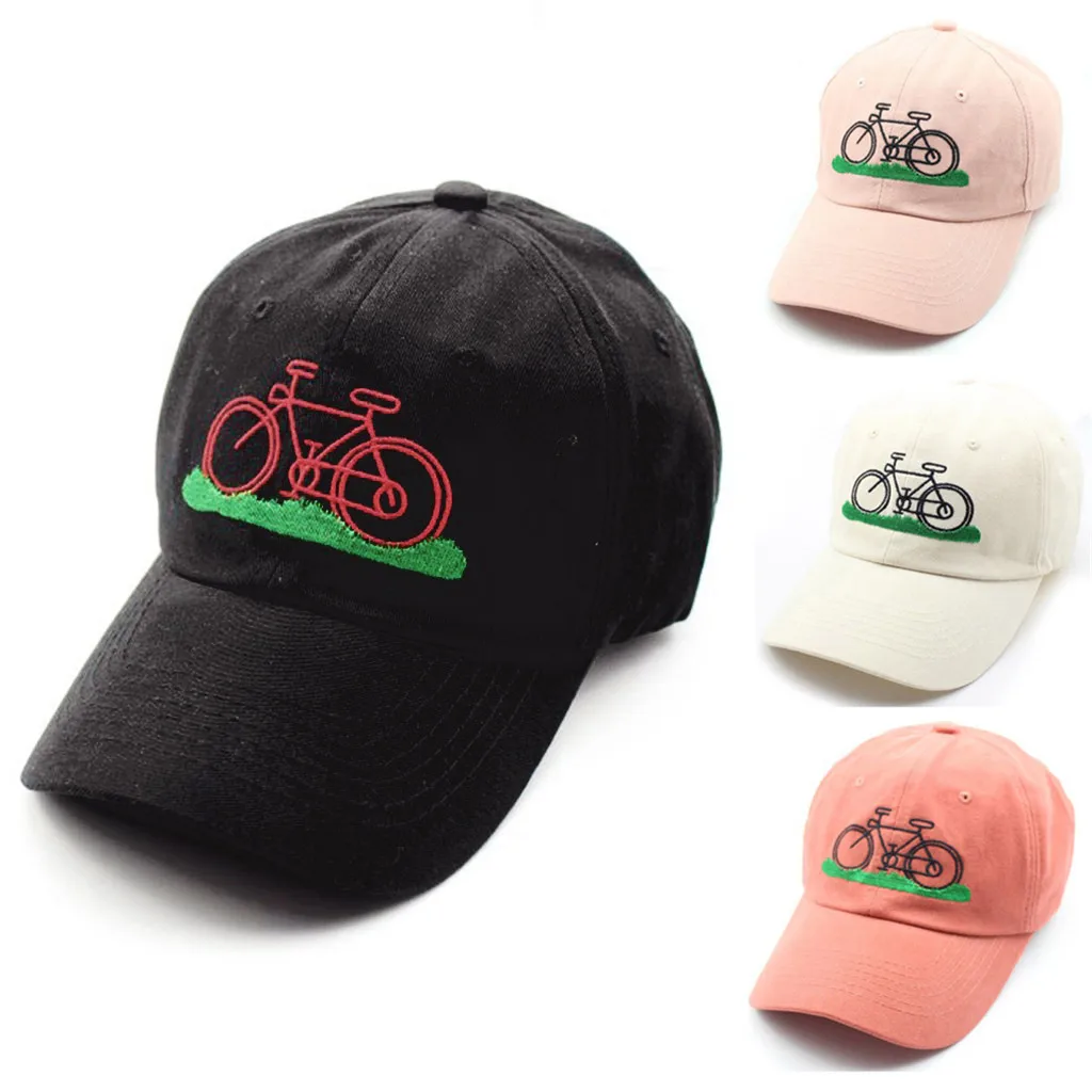 

2019 Unisex Embroidery Cartoon Bicycle Baseball Cap 2019 Men and Women Cotton High Quality Embroidered Baseball Cap Adjustable К