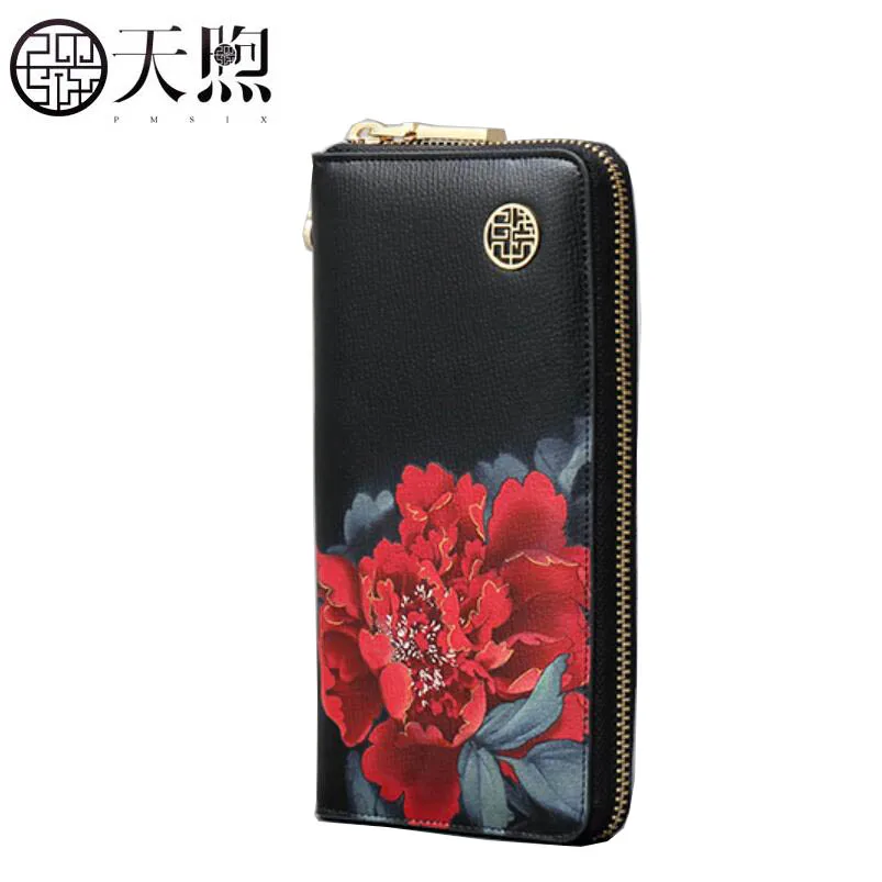 Сумка женская из натуральной кожи с цветочным принтом 2020|designer leather wallet|leather designer