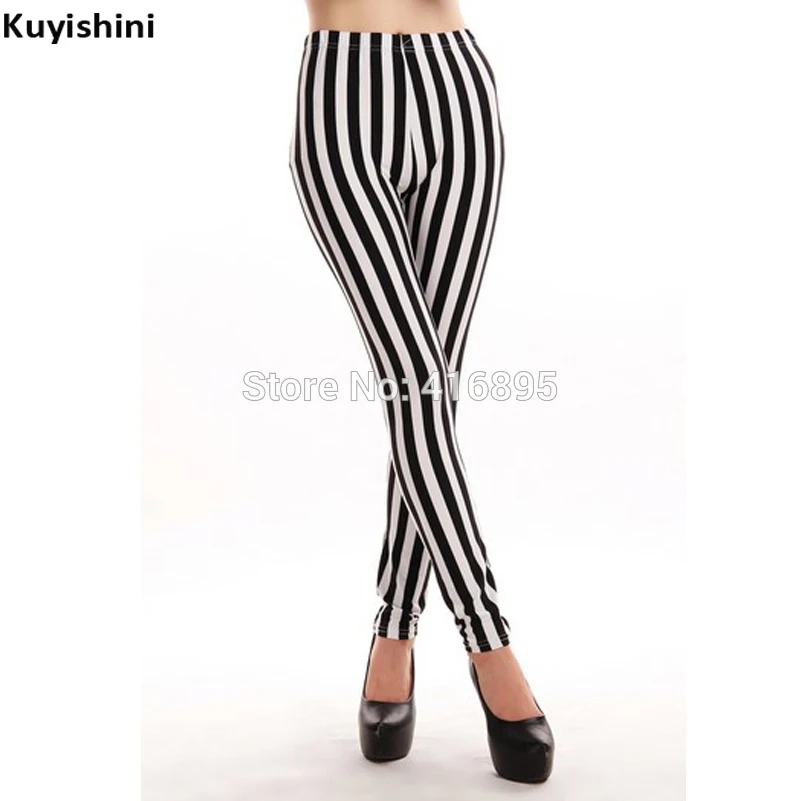 black and white striped leggings plus size