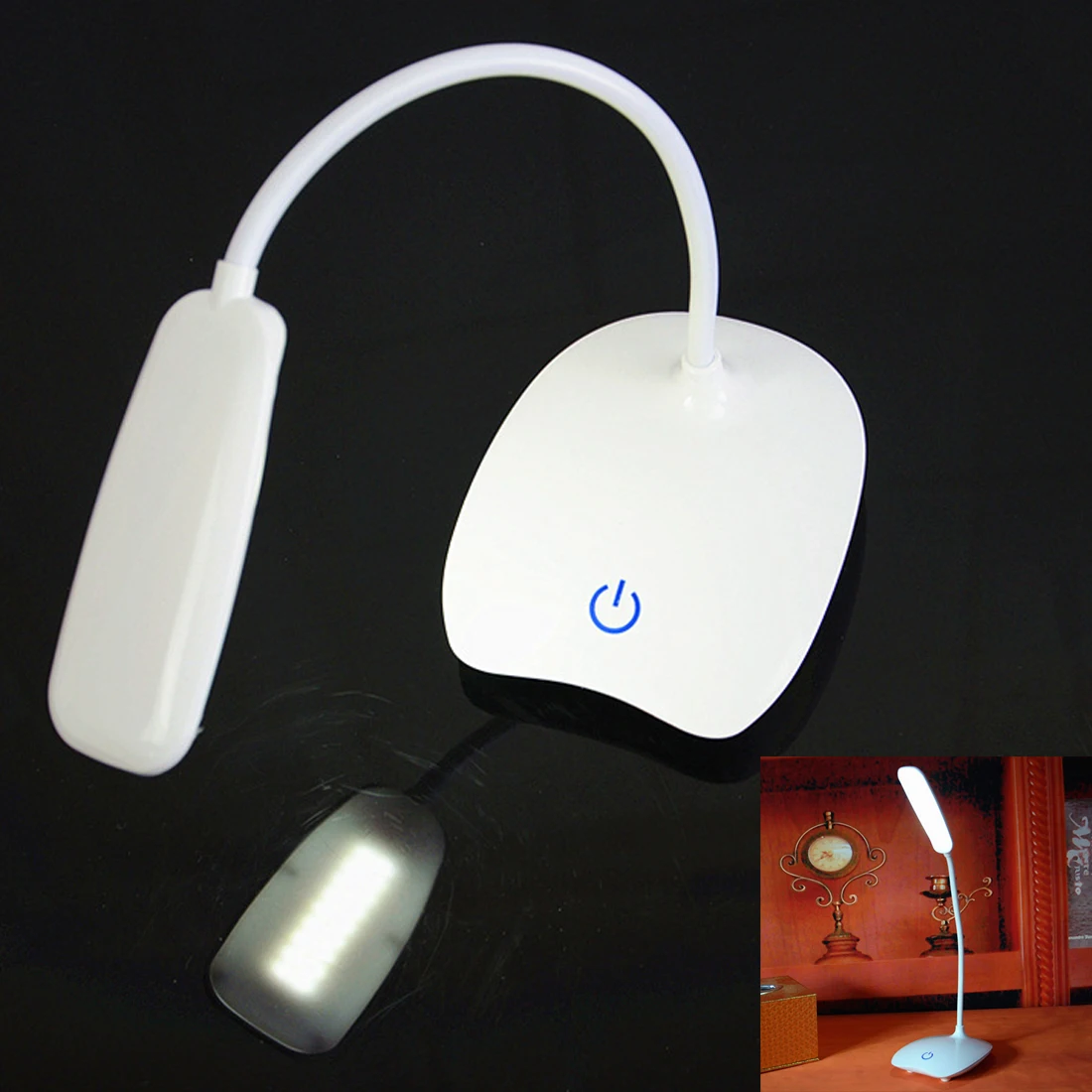 Регулируемая интенсивность USB Перезаряжаемый Светодиодный настольный светильник для чтения настольные лампы с сенсорным выключателем настольные лампы