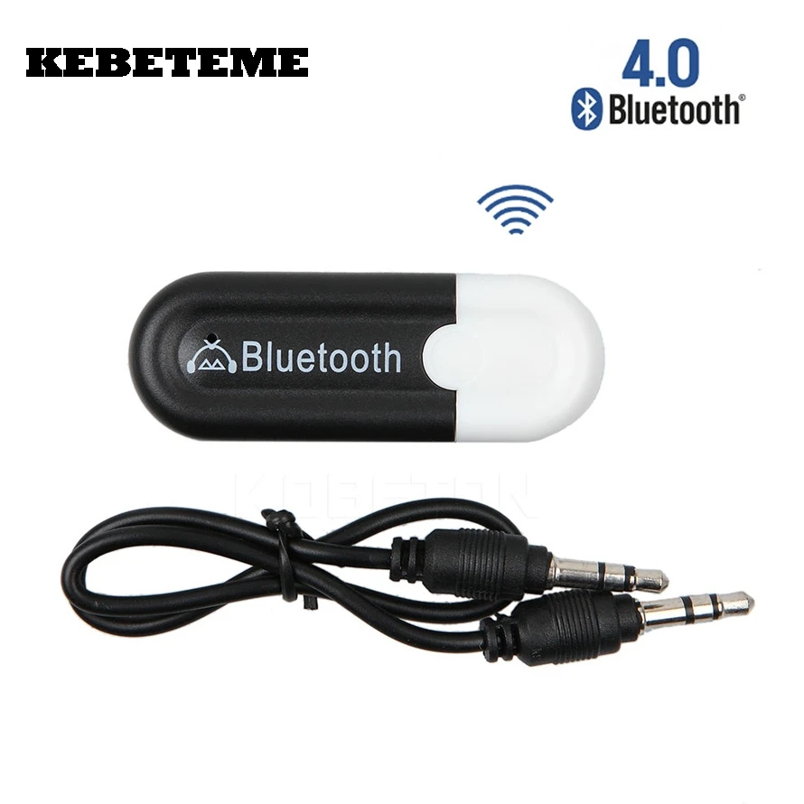 

KEBETEME Mini Bluetooth 4.0 Music Audio Stereo Receiver 3.5mm A2DP Adapter Dongle A2DP 5V USB Wireless Android/IOS