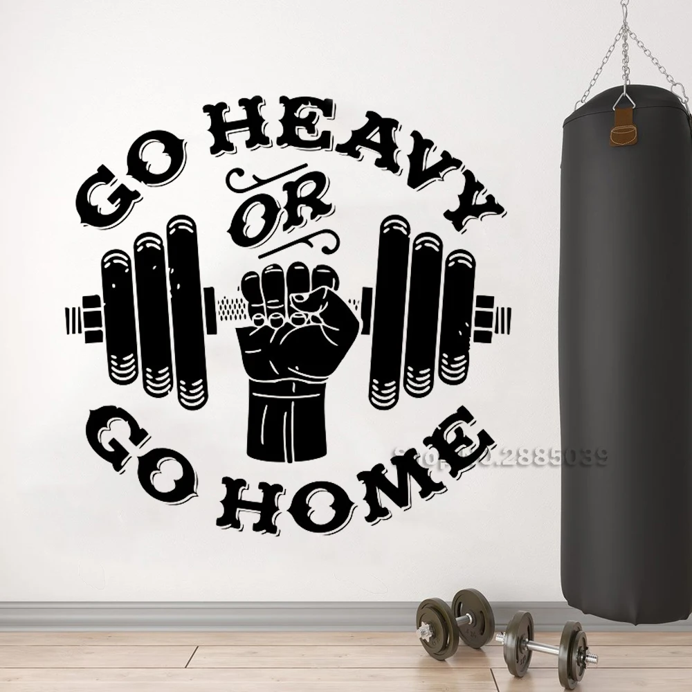 Go Hard Or Go Home Car Sticker Vinyl Decal Adhesive Bodybuilding Motivation 