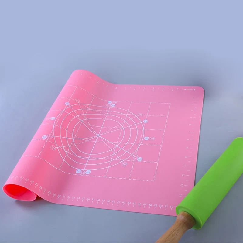 

60*50(40)cm Silicone Baking Mat Nonstick Thickening Pizza Dough Maker Pad Holder Cooking Tools Bakeware Accessories For Kitchen