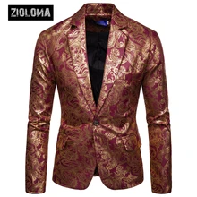 ZIOLOMA мужской пиджак с цветочным принтом, вечерние костюмы, приталенный роскошный пиджак с зазубренными лацканами, спортивные пальто