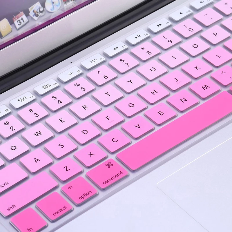 Новый 1 шт. Радужный силиконовый чехол для клавиатуры защитный Для iMac Macbook Pro 13
