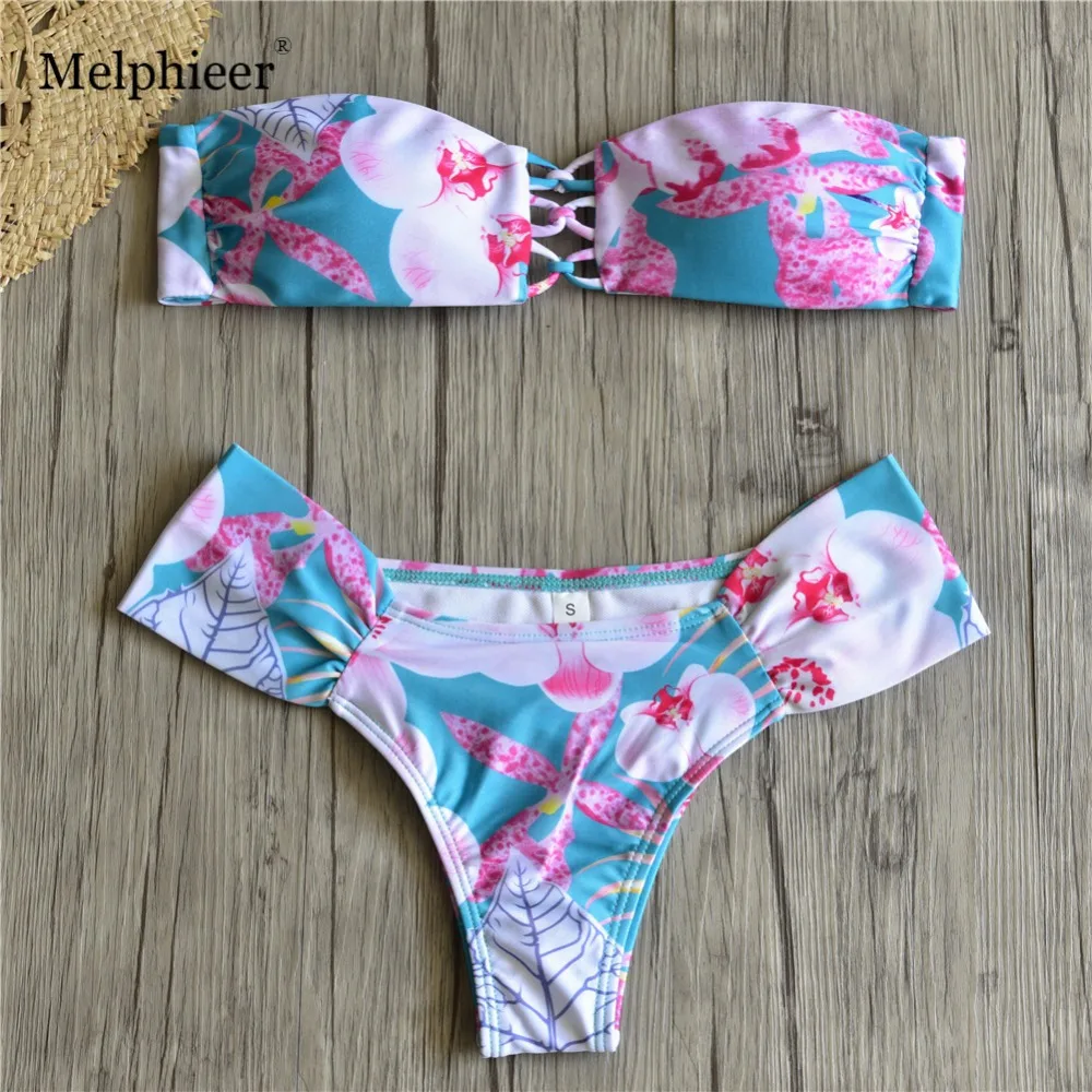 Strapless Bandeau Bikini Brazilian Swimwear Pads Swimsuits Women