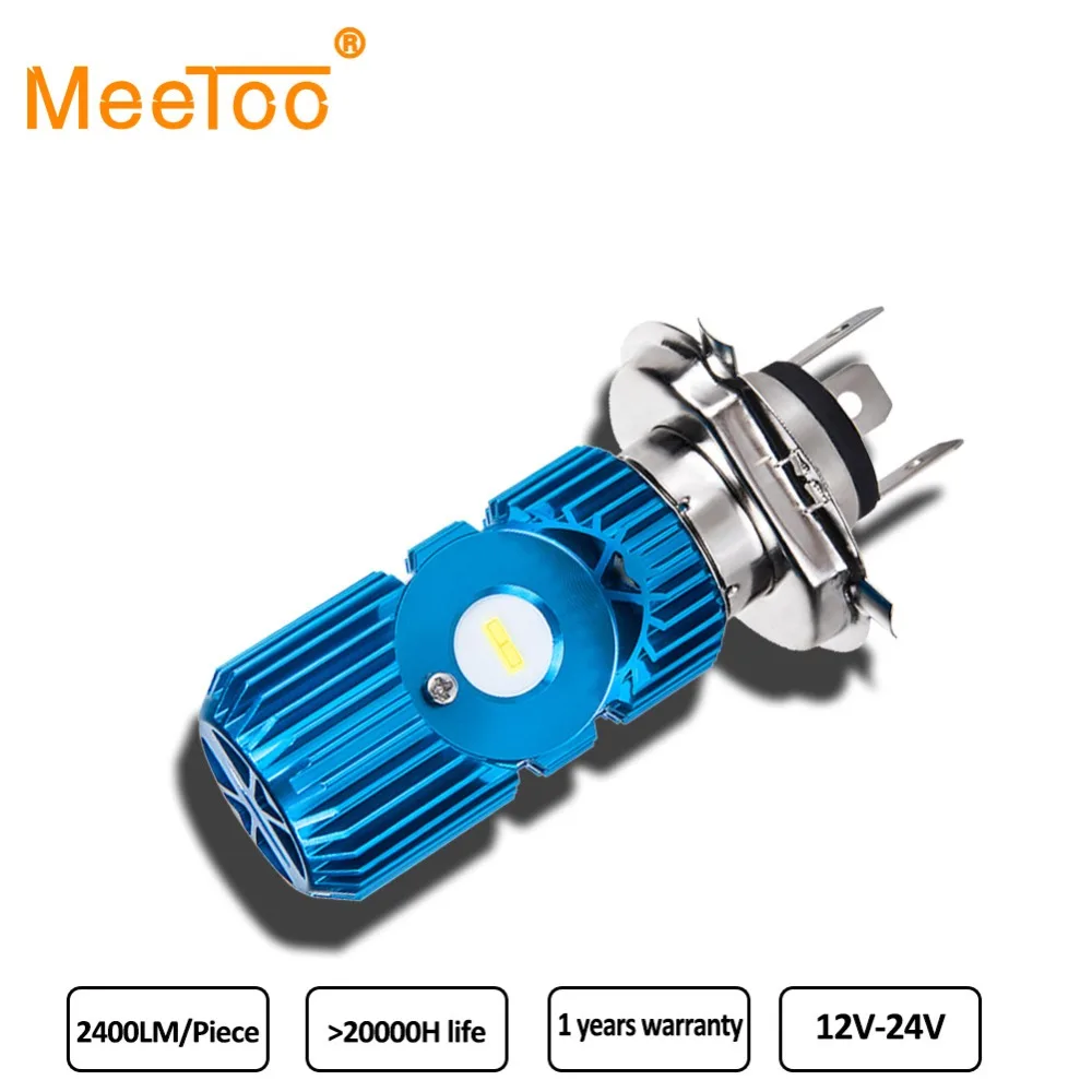 Фара H4 LED для мотоцикла 12В дальнего ближнего света 2400LM COB Чип Faros Led Moto HS1 ATV лампы 6500K