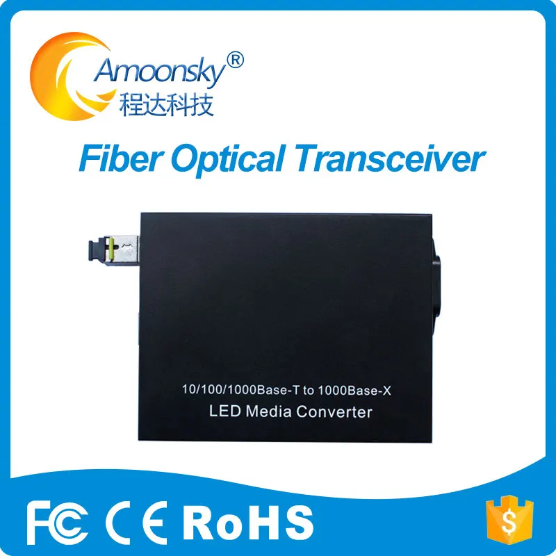 Медиаконвертер Amoonsky MC801 1 двойной 100/1000 м RJ45 SFP 500 многорежимный оптоволоконный