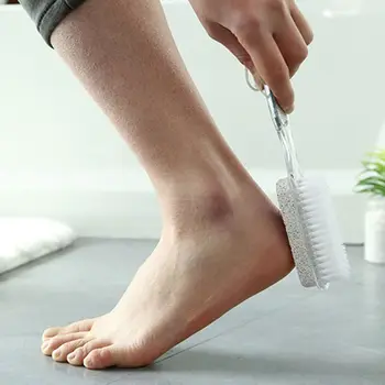 

4 In 1 Foot Care Stone Callus Brush Pumice Scrubber Pedicure Exfoliate Remover Grinding Tool Bath Brushes Sponges & Scrubbers