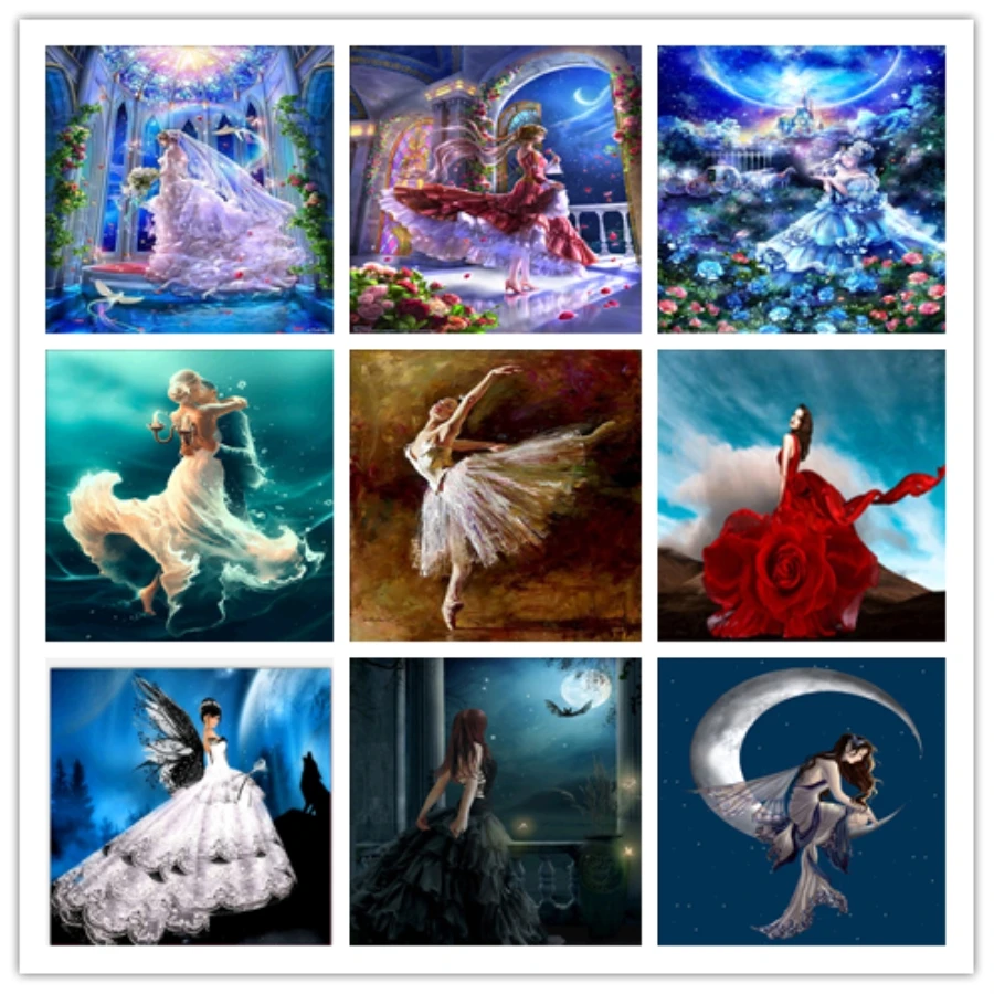 

^5d diy diamond embroidery mosaic diamond painting cross stitch needlework Kits Home Decoration characters beauty Wedding dress