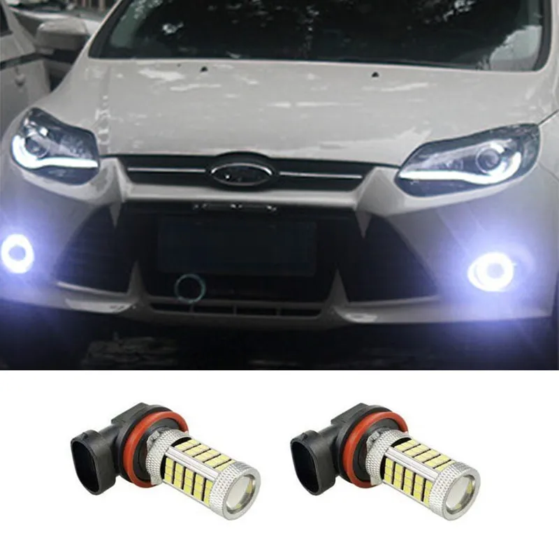 

2pcs H11 High Power LED Light 2835 66SMD Fog Light Driving DRL Car Light for FORD MONDEO MK3 MK4 C-MAX S-MAX FOCUS 01+ FUSION