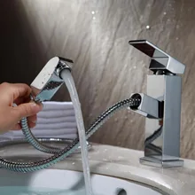 Квадратный дизайн, одна ручка латунный материал выдвижной кран бассейна или смеситель для кухни