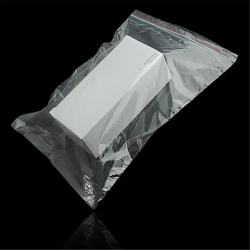 

100 Pcs Transparent Sundries Storages Waterproof Grip Self Seal Zip Lock Poly Plastic Zipper Bags Reclosable Storage Bags