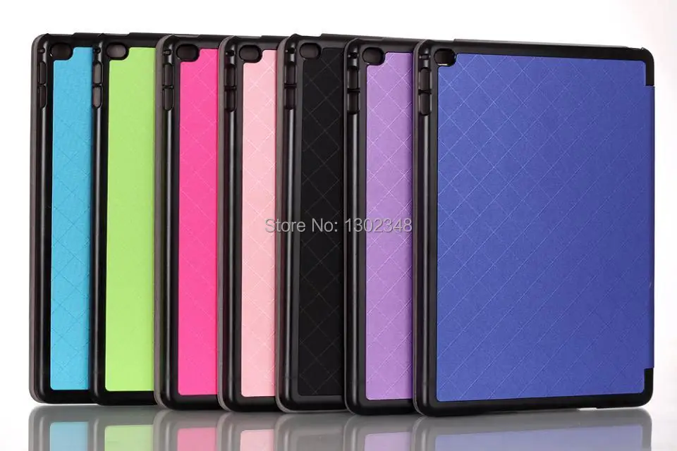 

New Luxury Ultra Slim Fresh Style Squares Shape Stand Leather Skin Protector Tablet Cover Case For Apple ipad air 2 ipad 6 air2