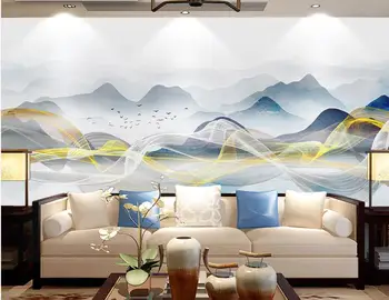 

Creative Abstract Stereo Mural Gold Water Ink Landscape Wall Paper Canvas Wallpaper 3d Art Wall Paint Revetement Mural Cuisine