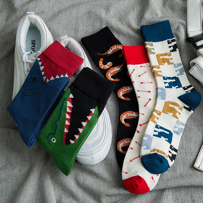 Новинка женские мужские носки художественные зимние теплые животные хип-хоп подарки стерео-носки хлопковые носки рождественские счастливые носки