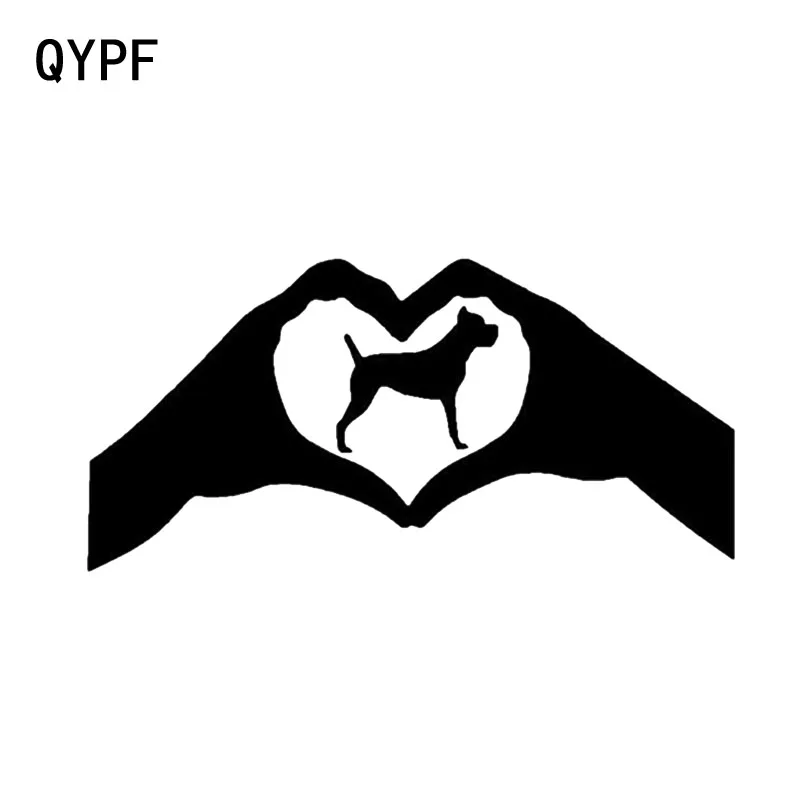 QYPF 16,1*7,8 см интересный ручной и собачий декоративная наклейка для автомобиля графический винил черный/серебристый мотоцикл C16-0292