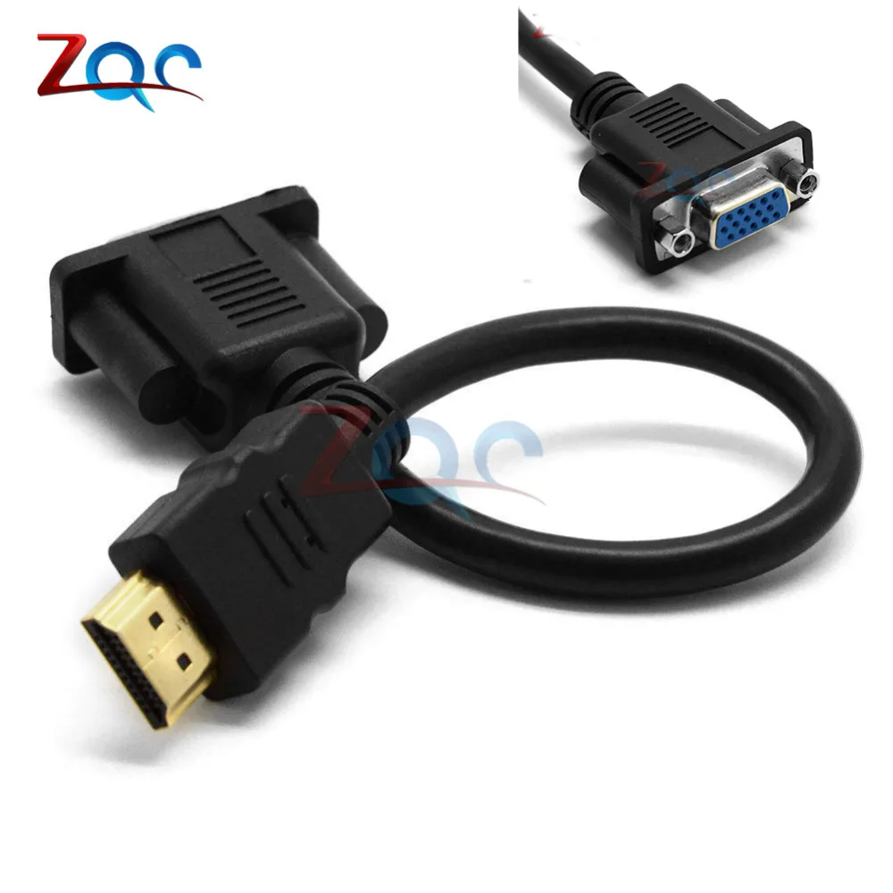 Кабель переходник для HDTV ПК ноутбука Raspberry Pi 1080P|vga female connector|vga male connectorvga hdmi connector |