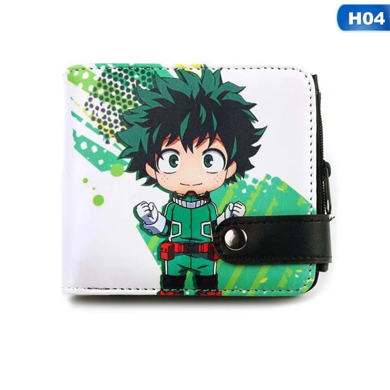 Кошелек My Boku no Hero Academy izku Midoriya, кошелек My Hero Academy, мультяшный кошелек на кнопке, Короткий держатель для карт - Цвет: H04