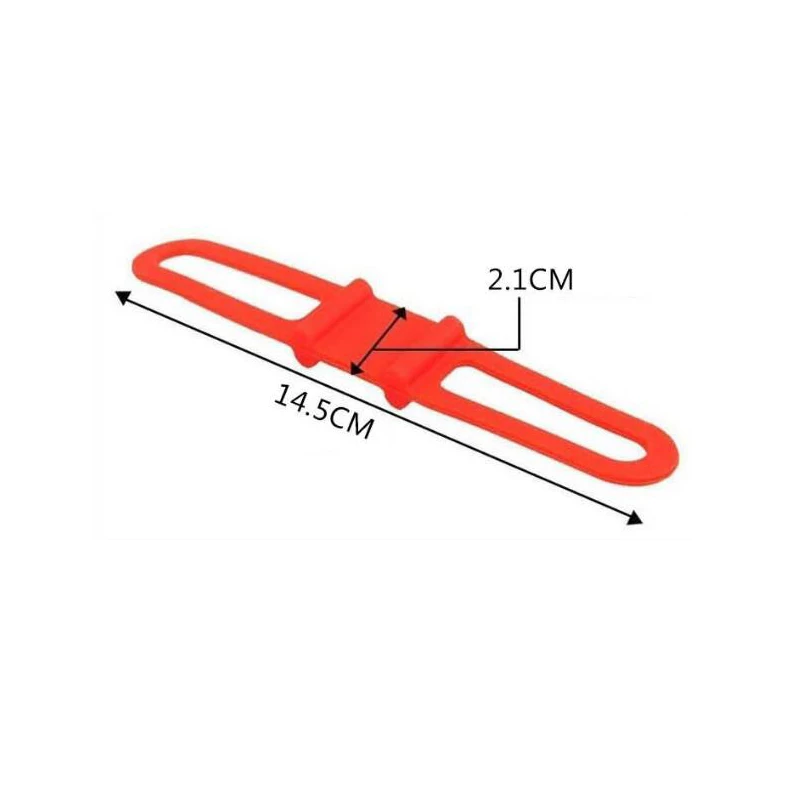 5 шт. велосипед эластичный силиконовый ремешок Велоспорт светильник держатель вспышки светильник повязки Портативный крепления Товары эластичным галстуком веревка