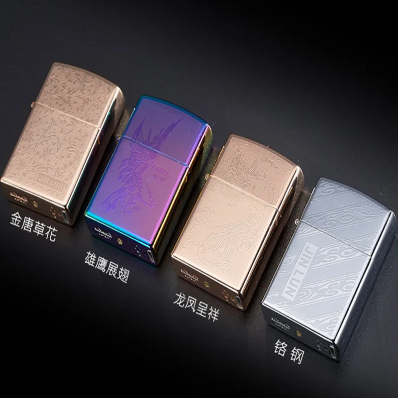 lighters Jinlun carved JL 201 series arc USB environmental charge pulse lighter wholesalein