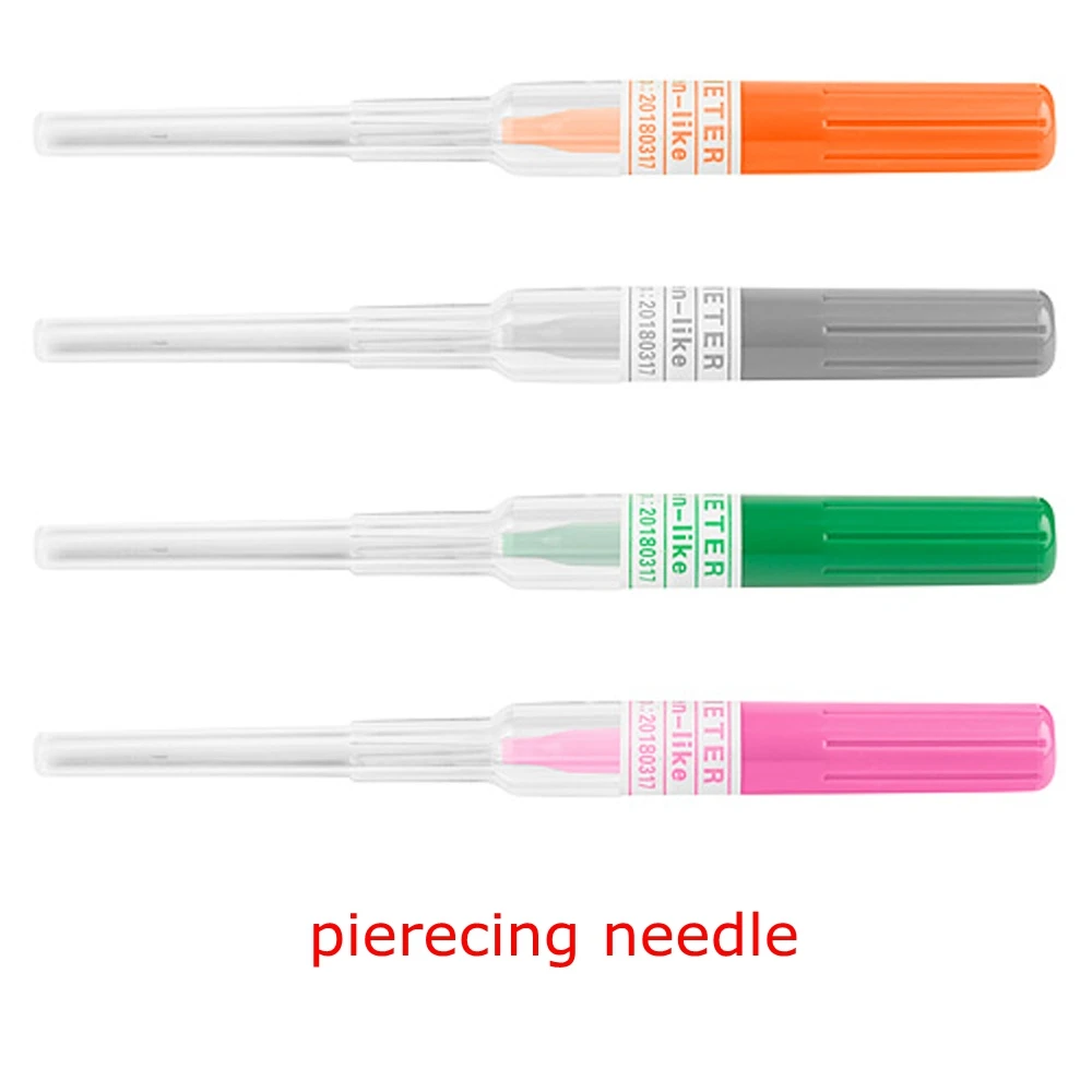 Professional-Surgical-Steel-I-V-Catheter-Cannula-Body-Piercing-Sterile-Needles-14G-16G-18G-20G-22G