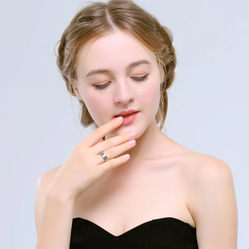 Modyle 2018 New Fashion DIY Couple Jewelry Her King and His Queen Stainless Steel Wedding Rings for Women Men - Image 6