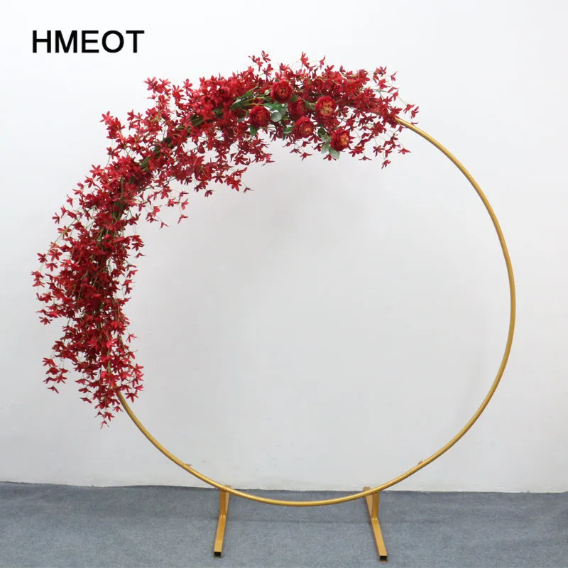 

customization Wedding Background decor props wrought iron round ring arch wall artificial flower decor home holiday celebration