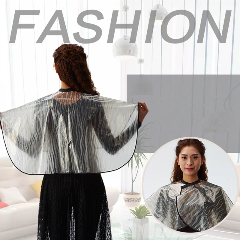 

1pcs Professional Hairdressing Shawls Transparent Waterproof Wavy Hair Treatments Styling Salon Hairdresser Shampoo Cape Wraps