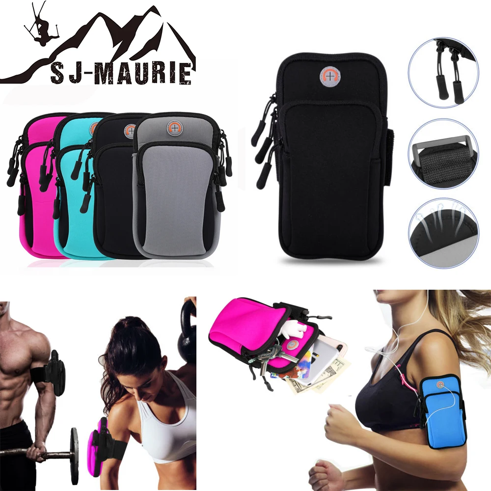 Sports Gym Armband Bag Case Running Exercise Arm Band Pouch for IPhone X 8 8P / 7/8/6/X Samsung S9 S8 Plus Sport Accessories