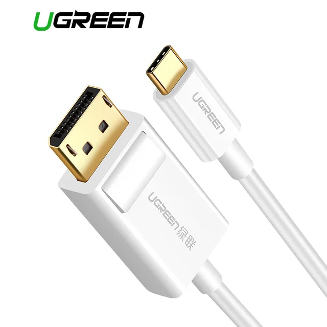 Special Offers Ugreen USB C DP Cable 4K Resolution USB Type-C to DisplayPort adapter for MacBook Pro Samsung S8 Huawei Mate 10 USB-C to DP Cabl