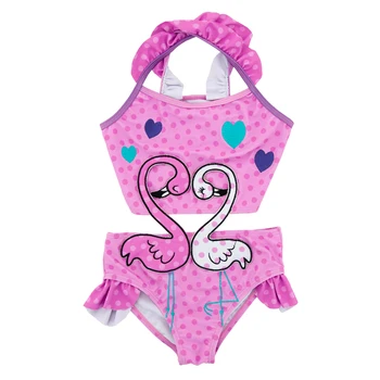

2020 Kids Girls Swimsuit One Piece Patchwork Design Summer Chilren Swimwear 1-6 Years Infant Bath Swimming