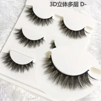

2018 New 3 pairs mink eyelashes natural false eyelashes 3D mink lashes makeup soft fake eyelash extension hand made eye lashes