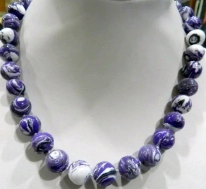 

Beautiful! 10mm rple Turkey Turquoise Beads Necklace