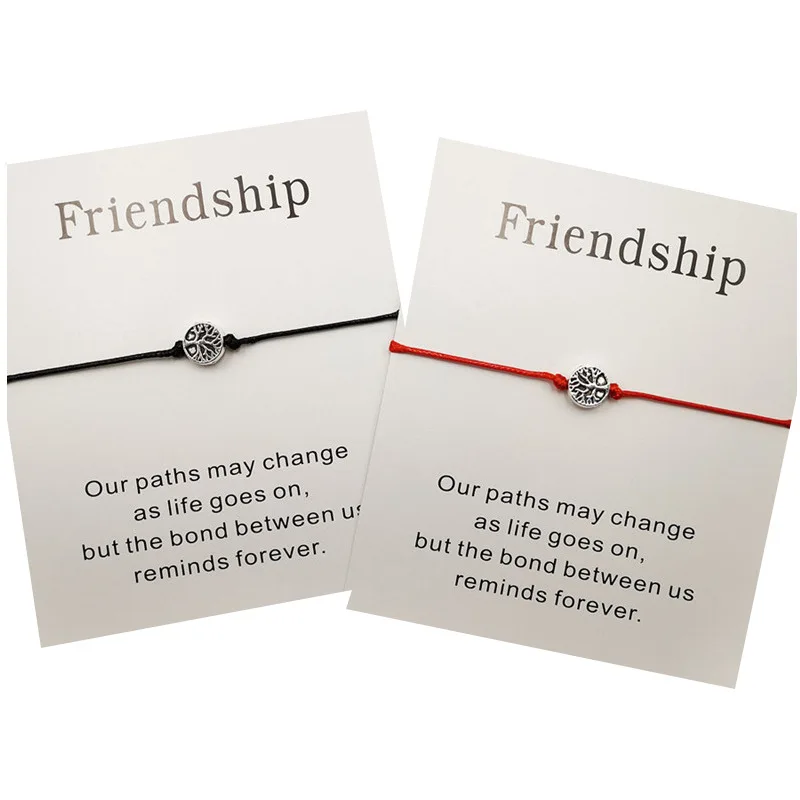 

Life Tree Charm Bracelets for Women Men Children Lucky Red String Friendship Wish Bracelets Jewelry Gift Adjustable