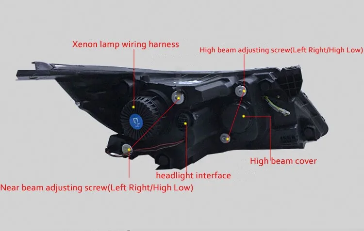 Автомобильный Стайлинг светодиодный HID Rio светодиодный чехол для фары для KIA RIO K2 2011 2012 Биксеноновые линзы ближнего света