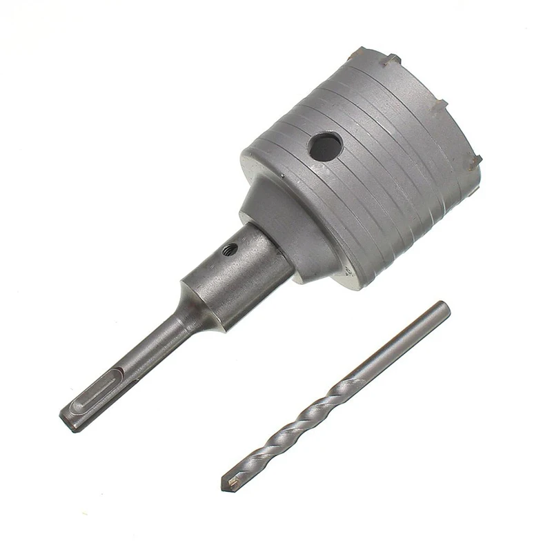 2018 New 65mm Wall Hole Saw Centre Drill Bit Shank Wrench Kit For Concrete Cement Stone Guide Tools Power Drill Tools