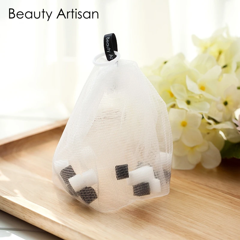

Foaming Net Reserver For Cleansing Handmade Soap Make Bubbles Use For Wash Face Shaving Wash Hair Bath Ball With Square Sponge