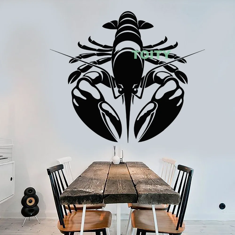Виниловая наклейка на стену Lobster Homar Sea Animal декор для ресторана наклейки дома