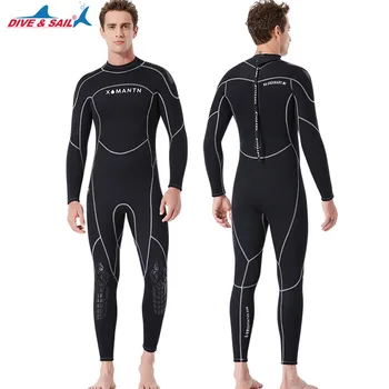 

2019 Men One-piece Neoprene 3mm Diving Suit Wetsuit Long Sleeve Men Wetsuit Scuba Diving Suit Swimwear Prevent Jellyfish Suit