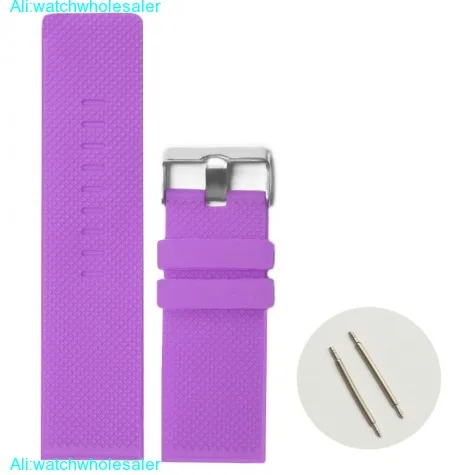 28mm Light Purple Silicone Jelly Rubber Ladies Watch Band Straps WB1079L28JB