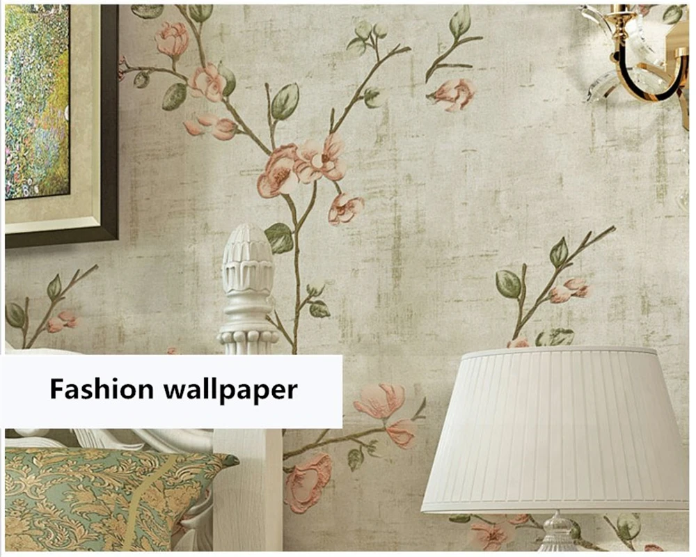 beibehang American country garden non-woven wall paper small floral nostalgic style bedroom living room ab version 3d wallpaper beibehang American country garden non-woven wall paper small floral nostalgic style bedroom living room ab version 3d wallpaper