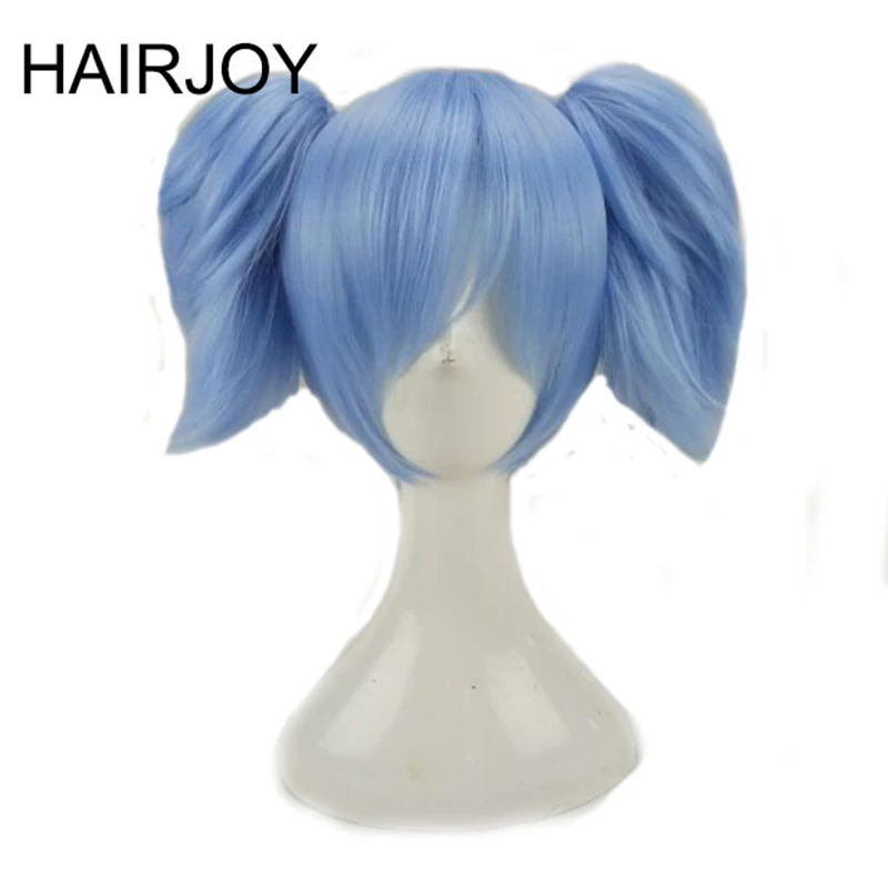 

HAIRJOY Pink Cosplay Synthetic Hair 45cm Medium Straight Costume Lolita Wig with 2 Removeabe Ponytails
