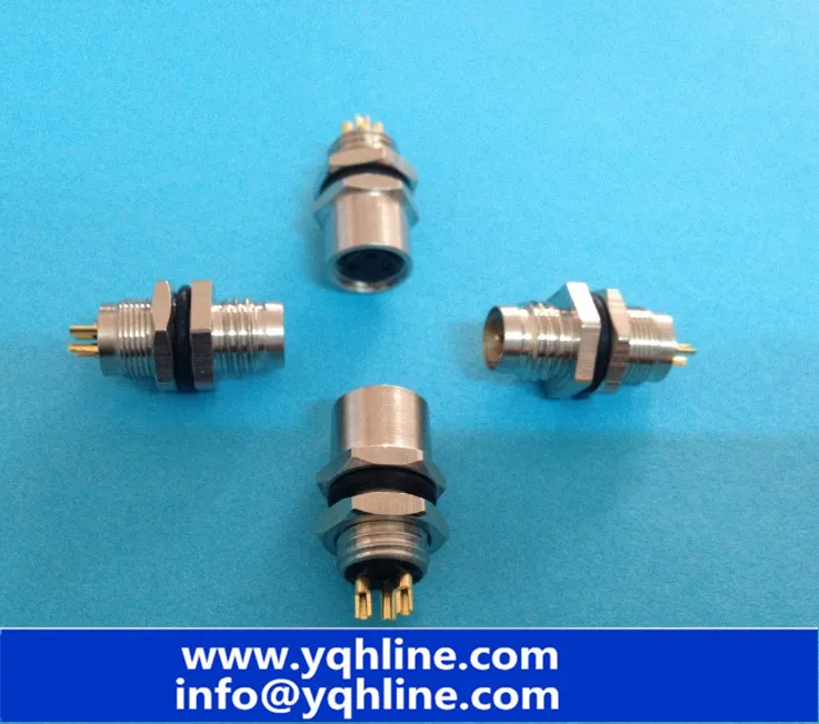 

5pcs M8 3pin, 4 pin locking Connectors Aviation Plug Socket Male & female Wire Panel Connector Adapters Adaptor