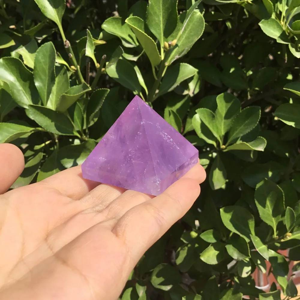 

Natural amethyst quartz crystal pyramid