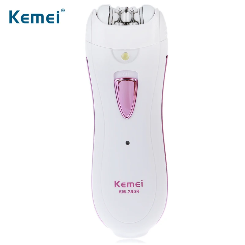 

Kemei Women Epilator Hair Remover Mini Rechargeable Professional Electric Hair Epilator Travel Essentials KM-290R EU Plug 42D